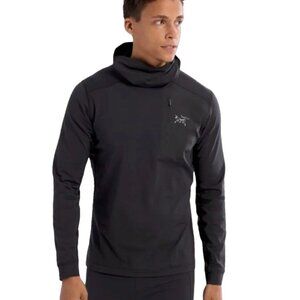 Arc'teryx Rho LT Base Layer Hoody - Men's LG/Black X000009423 NWT